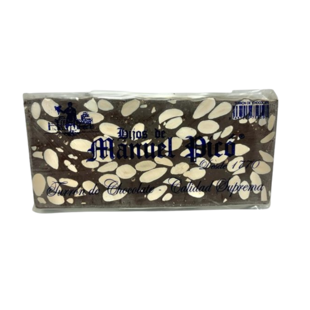 Turrón de chocolate met Marcona-amandelen – Spaanse semizachte nougat uit Jijona